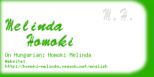 melinda homoki business card